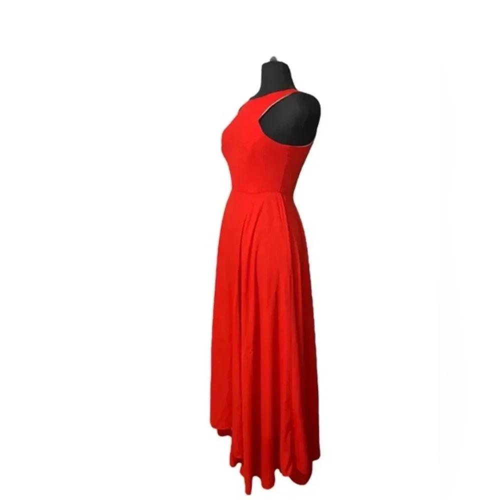 Naven Halter Sleeveless Red Maxi Dress - Picture 4 of 7